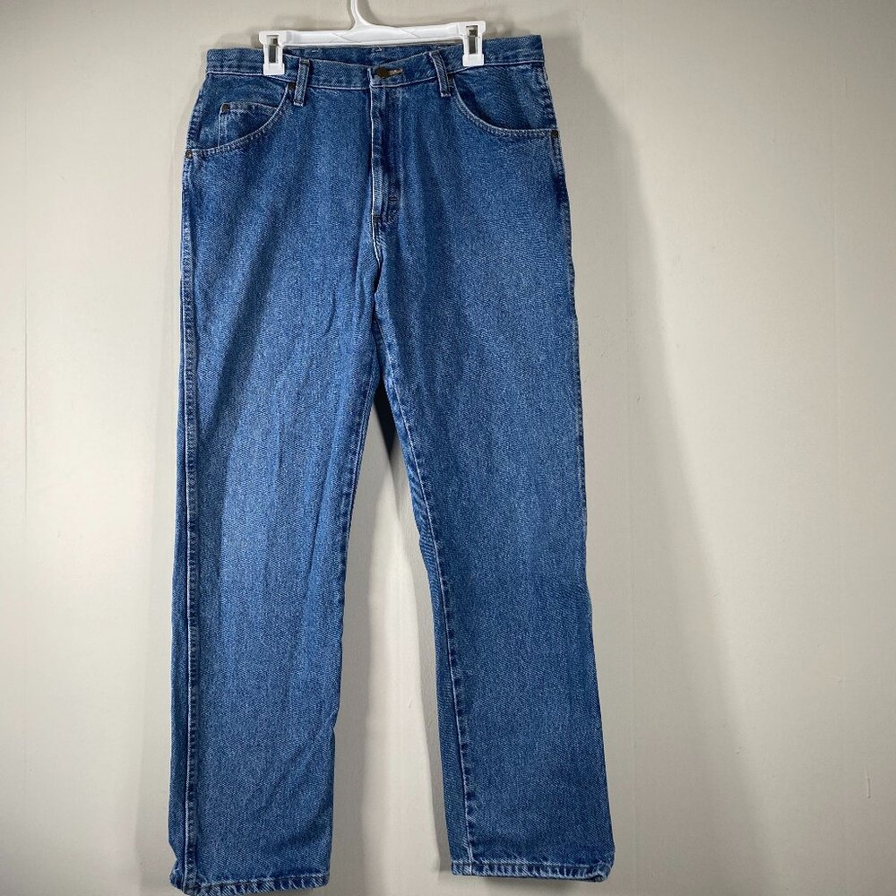Wrangler Authentics REGULAR FIT Denim Jeans Men's 36 x 32 Mid Rise Blue Casual